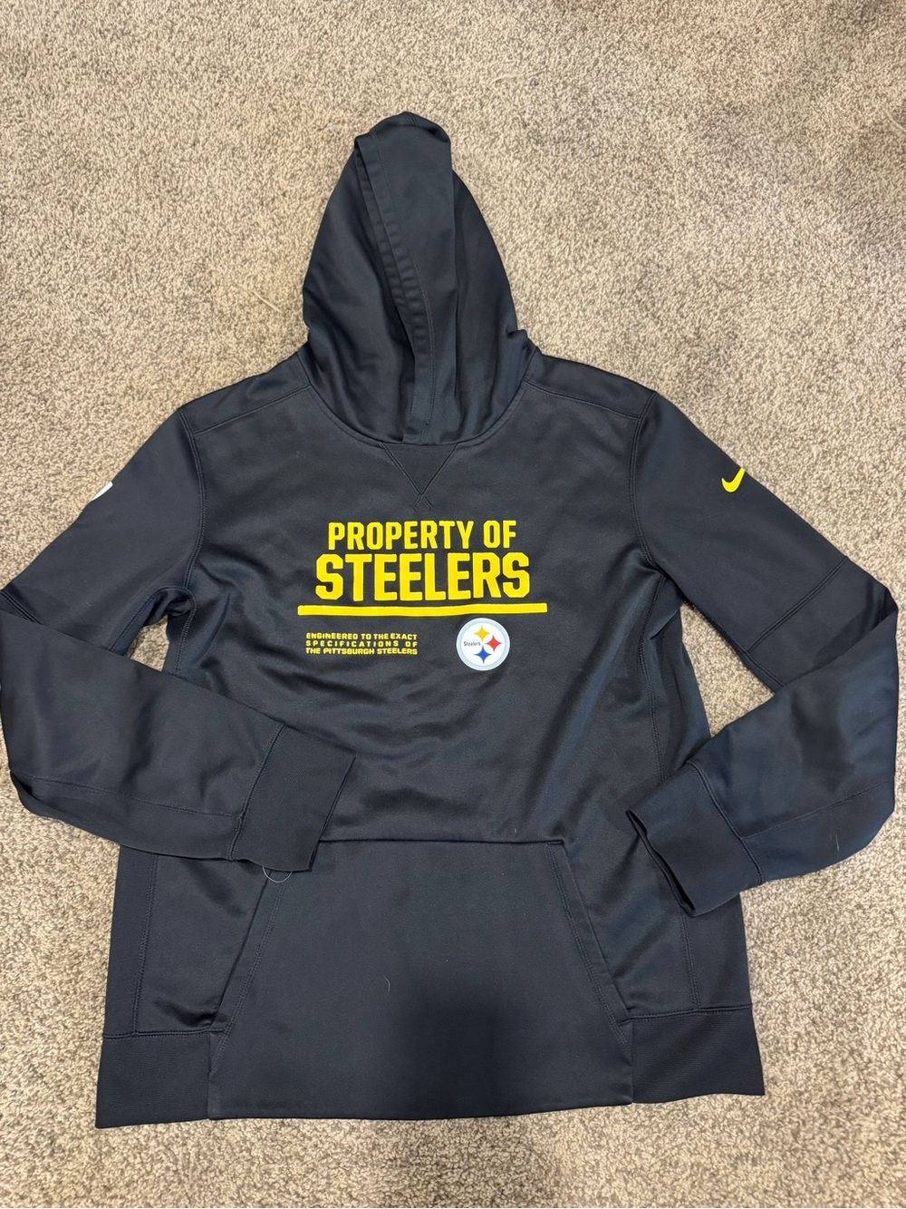Nike Black and Yellow Pittsburgh Steelers Pullover Hoodie